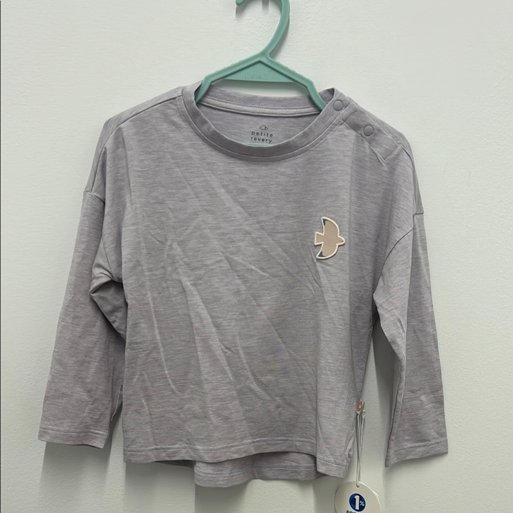 Petite Revery purple Kids Shirt with Bird Logo